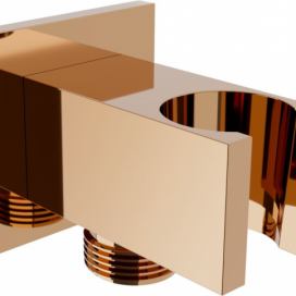 MEXEN - Držák sprchy Cube, pevný, s vyústěním, růžové zlato 79300-60