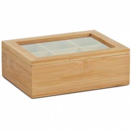Bambusová krabička na čaj - 6 přihrádek, ZELLER