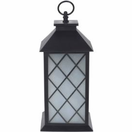 Černá lucerna GLOW s LED osvětlením, dekorativní
