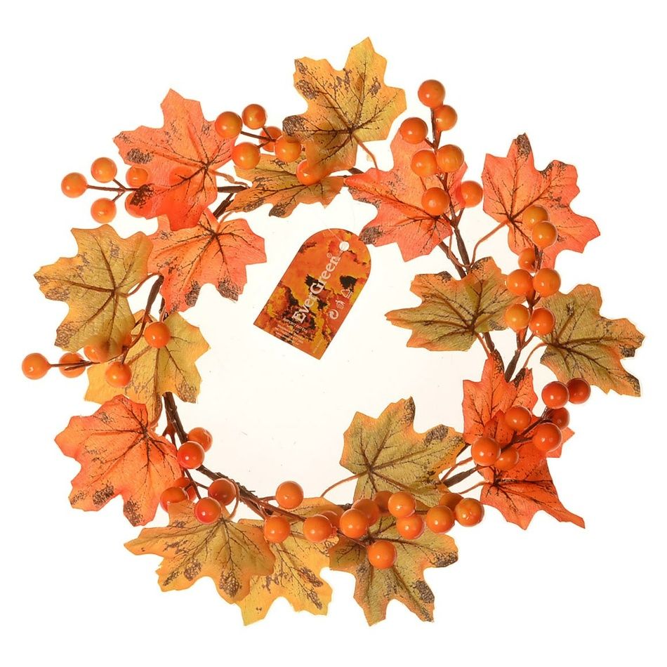 Podzimní věneček s javorovými listy a bobulemi, pr. 22 cm - 4home.cz