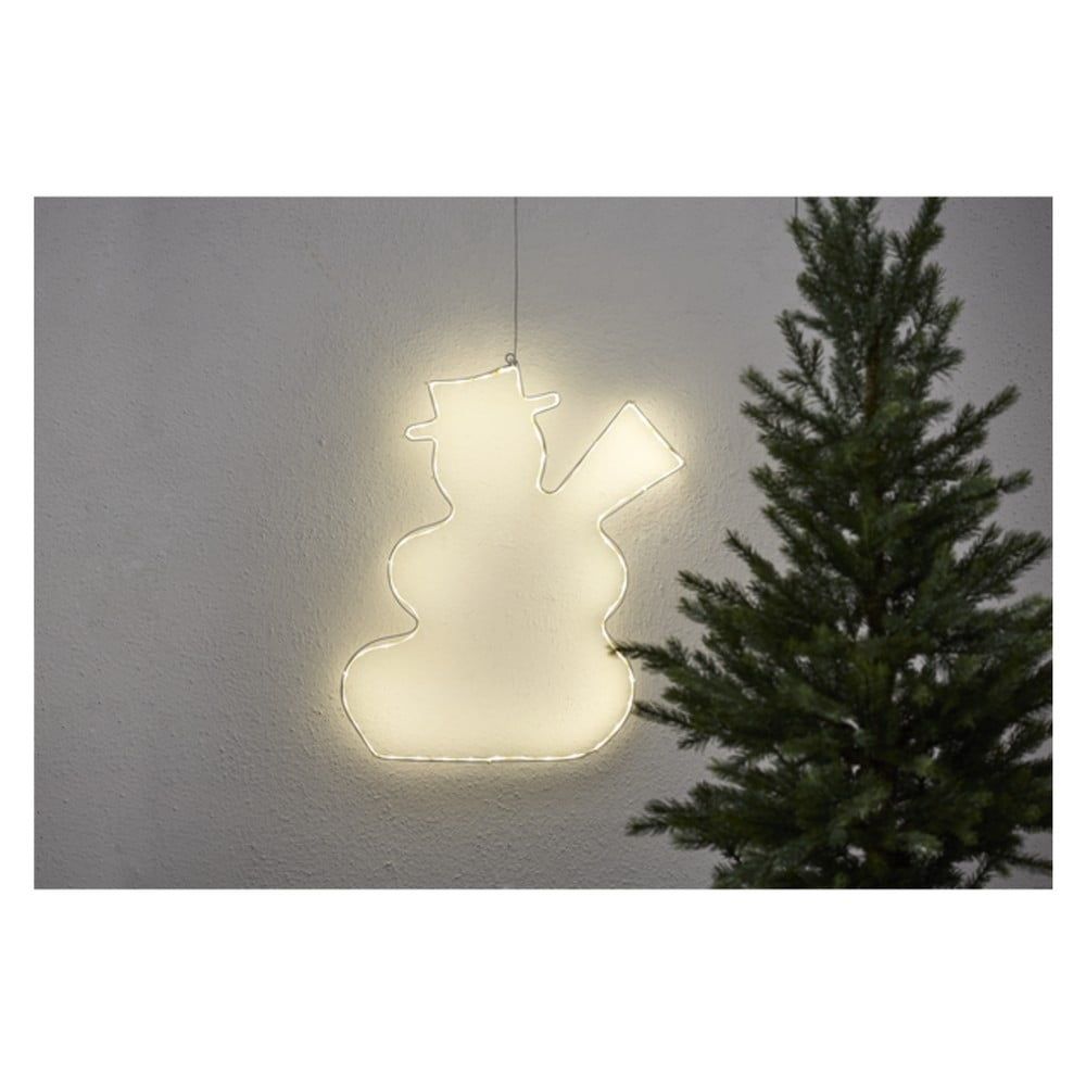 Závěsná svítící LED dekorace Star Trading Lumiwall Snowman, výška 50 cm - Bonami.cz