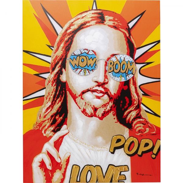 Obraz na plátně Funky Jesus 90x120cm - KARE