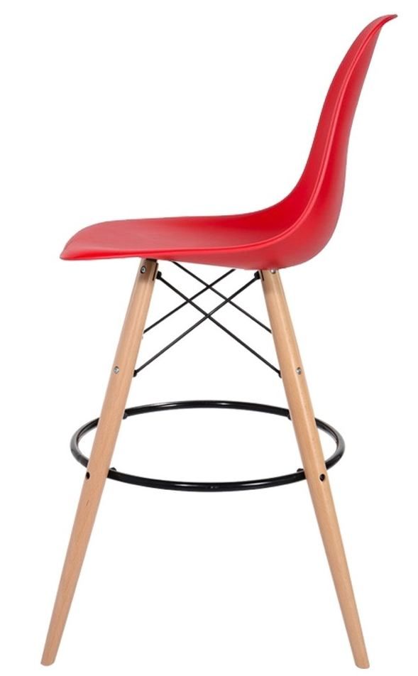 Barová židle DSW Wood 06 krvavě červená  - 96design.cz