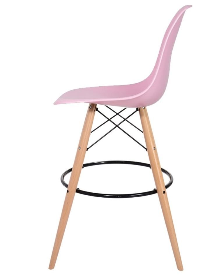 Barová židle DSW Wood 07 pastelová růžová  - 96design.cz