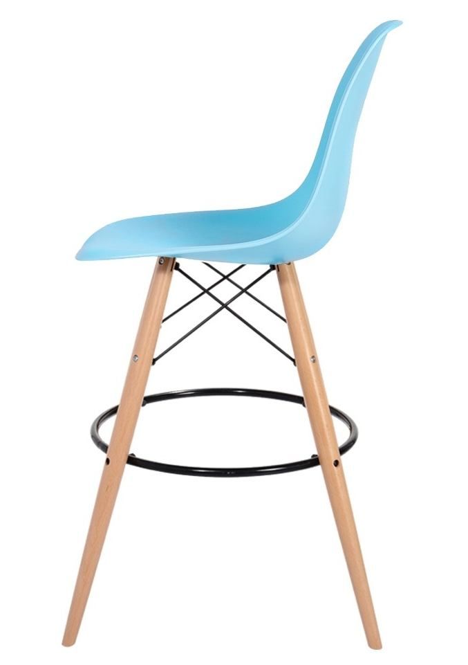 Barová židle DSW Wood 25 oceánově modrá  - 96design.cz