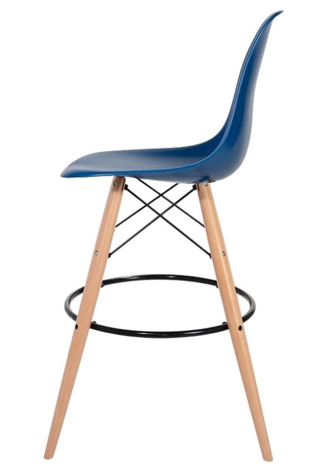 Barová židle DSW Wood 27 inkoustová modrá  - 96design.cz