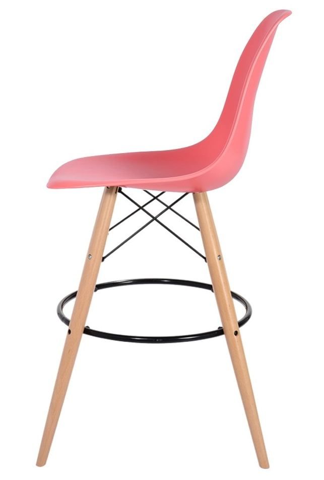 Barová židle DSW Wood 33 tmavá broskev  - 96design.cz