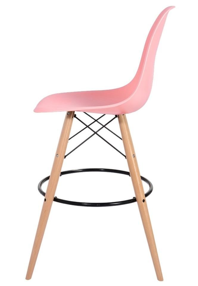 Barová židle DSW Wood 34 světlá broskev  - 96design.cz