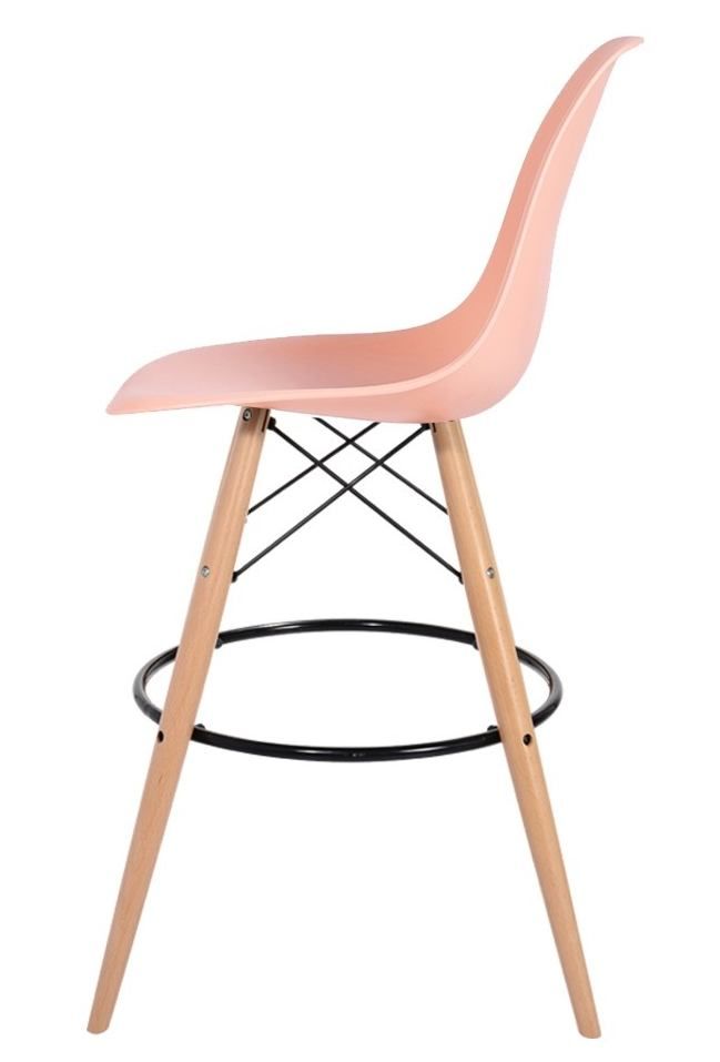 Barová židle DSW Wood 35 lososová  - 96design.cz