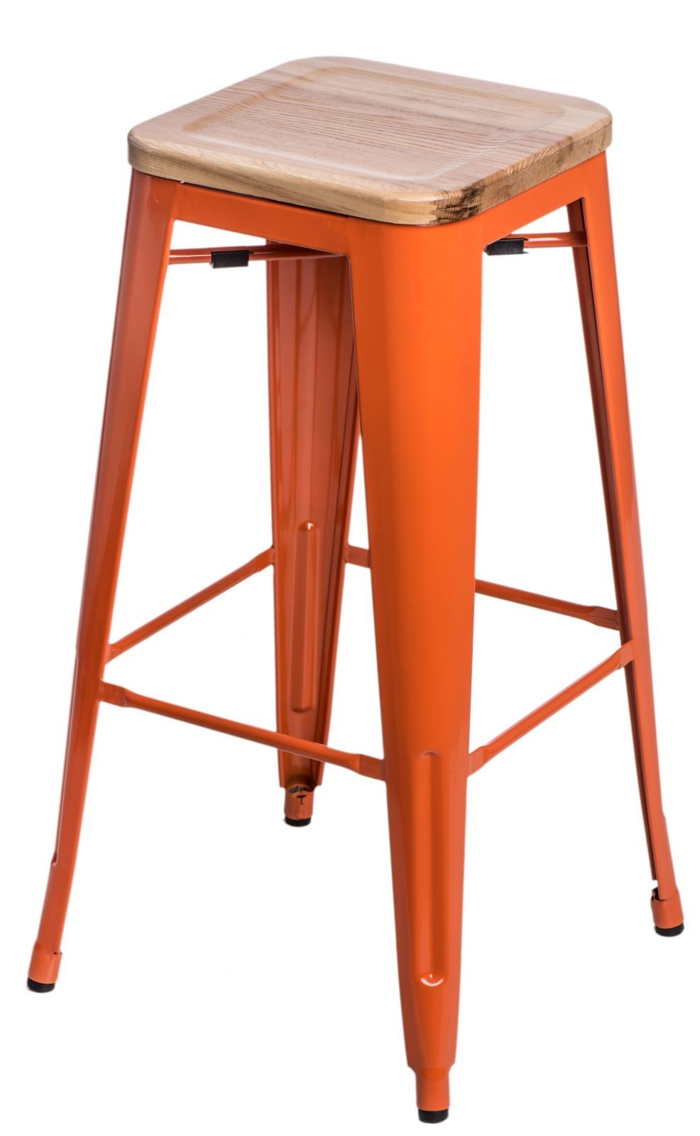 Barová židle Paris 75cm Dřevěná-Jasan oranžová  - 96design.cz