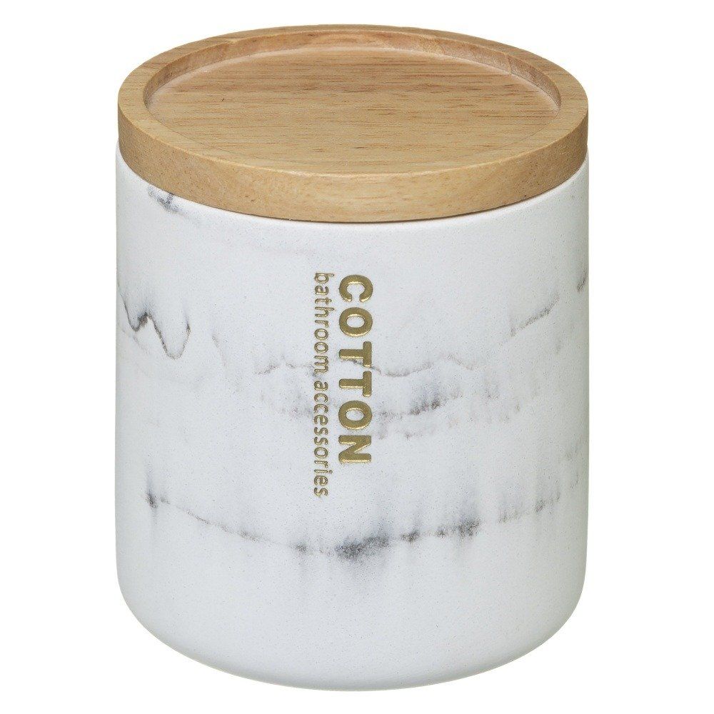 5five Simply Smart Kosmetická nádoba na tampóny LEA, plast, bílá barva - EDAXO.CZ s.r.o.