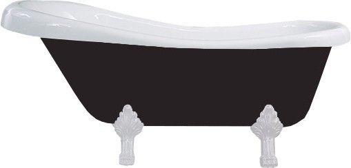 MEXEN - Retro volně stojící vana 170x75 cm bílá / černá bílá nohy 53251707575-20 - Hezká koupelna s.r.o.