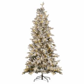 Zasněžený osvícený vánoční stromeček 210 bílý TATLOW