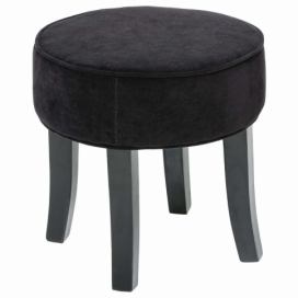 Atmosphera Sametová stolička, černá stolička, glamour stolička, malá stolička