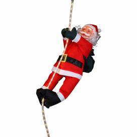 Douceur d\'intérieur Vánoční dekorace Santa na svítícím laně LED, 60 cm, červená barva