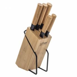 5five Simply Smart Sada 5ti kuchyňských nožů na bambusovém stojanu