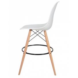 Barová židle DSW Wood 01 bílá 
