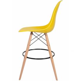 Barová židle DSW Wood 09 slunečnicová žlutá 
