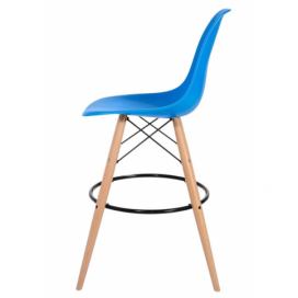Barová židle DSW Wood 11 modrá 