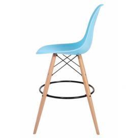 Barová židle DSW Wood 25 oceánově modrá 