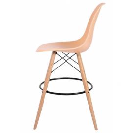 Barová židle DSW Wood 32 krémová 
