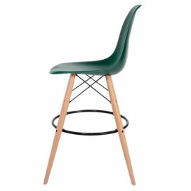 Barová židle DSW Wood 34 lovecká zelená 