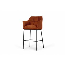 Barová židle čalouněná Valencia Pik Oranžový Konec série
