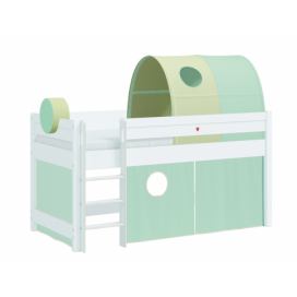 CLK Vyvýšená postel s doplňky Fairy-bílá/zelená