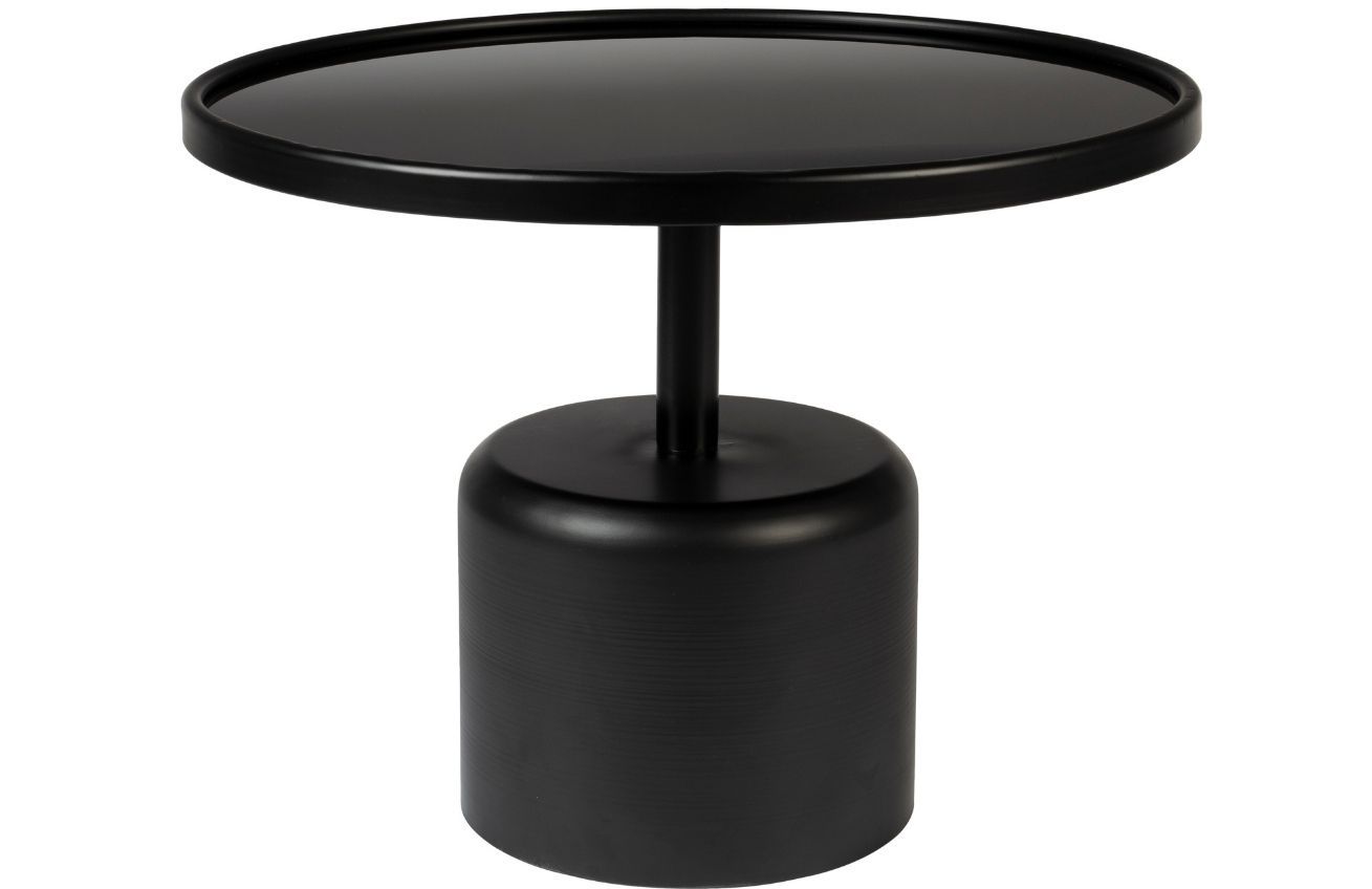 White Label Černý skleněný konferenční stolek WLL MILO 60 cm - Designovynabytek.cz