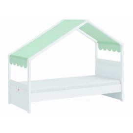 CLK Domečková postel se stříškou Fairy I-bílá/zelená