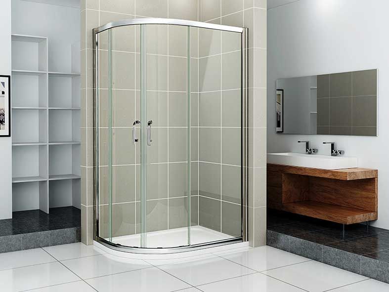 H K Čtvrtkruhový sprchový kout RELAX S4 120x80 cm s posuvnými dveřmi včetně sprchové vaničky z litého mramoru- pravá varianta - Hezká koupelna s.r.o.
