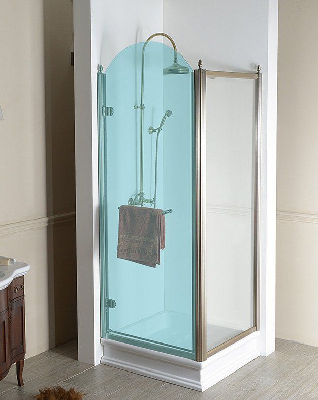 GELCO - ANTIQUE boční stěna 1000, ČIRÉ sklo, bronz GQ5610C - Hezká koupelna s.r.o.