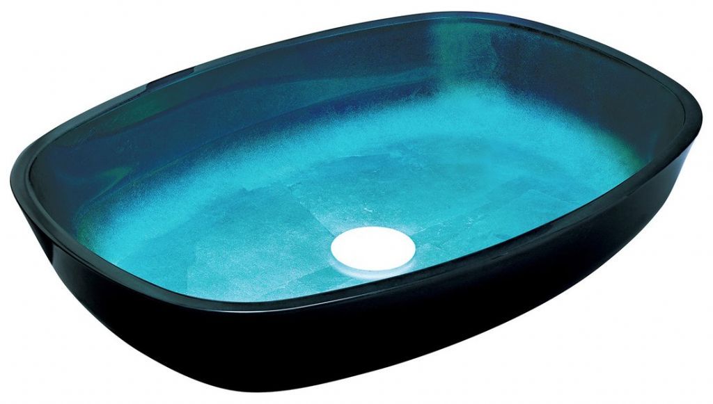 SAPHO - KVAORE skleněné umyvadlo 54x11x39,5 cm, modrá TY224 - Hezká koupelna s.r.o.