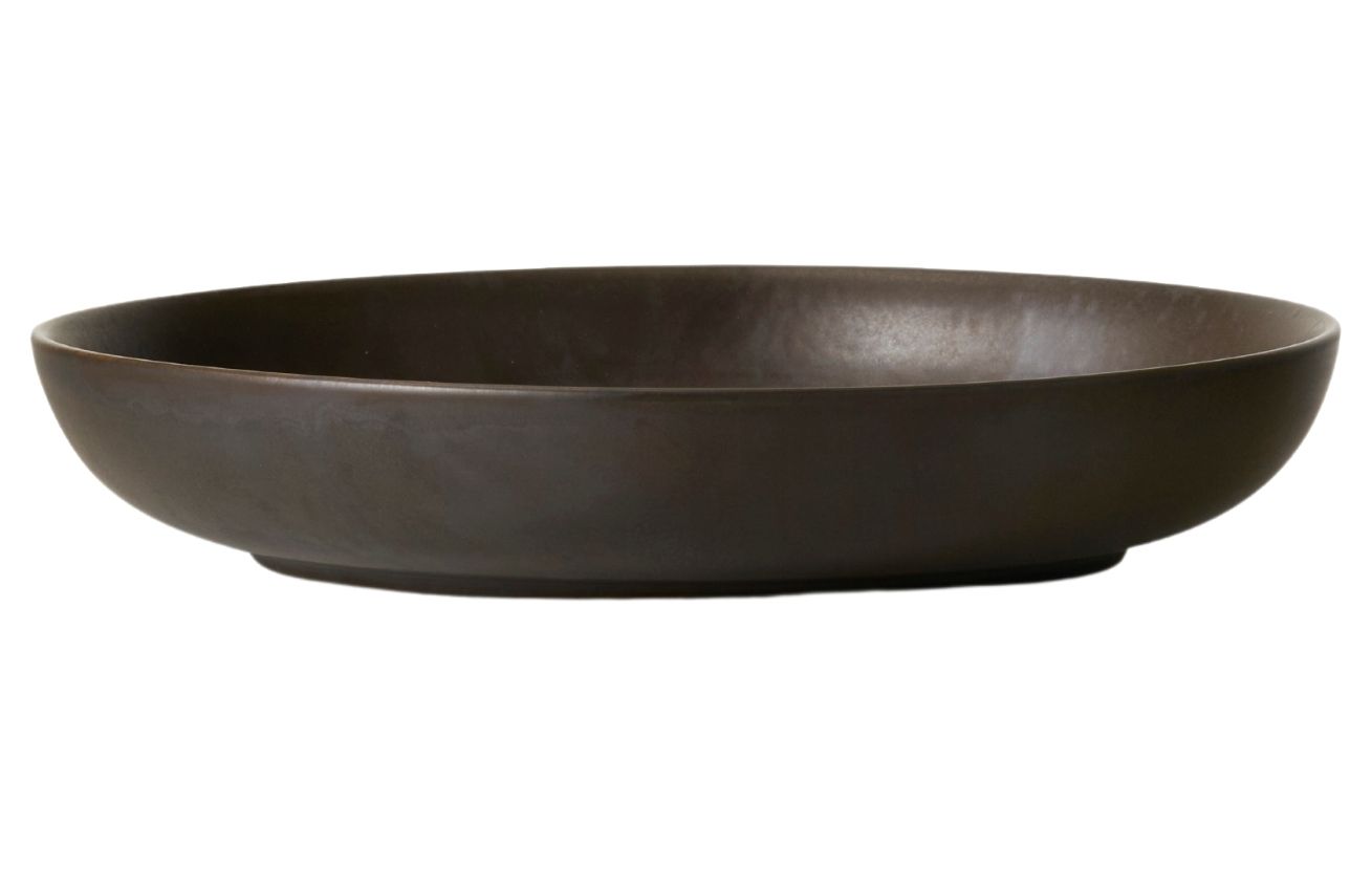 Audo CPH Set dvou tmavě hnědo šedých porcelánových hluboký talířů AUDO NEW NORM 20,7 cm - Designovynabytek.cz