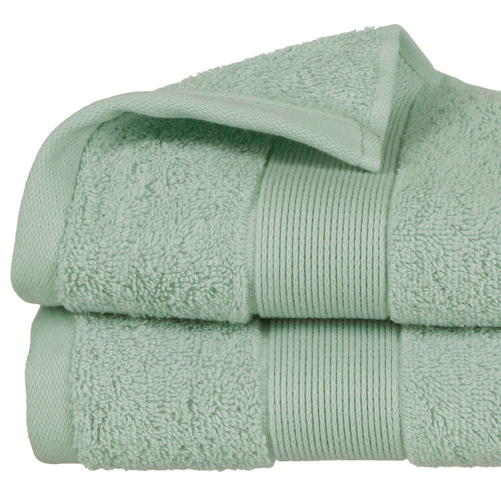 Atmosphera Malý koupelnový ručník ze 100% bavlny s bordurou, měkký ručník v unikátním odstínu celadon - EDAXO.CZ s.r.o.
