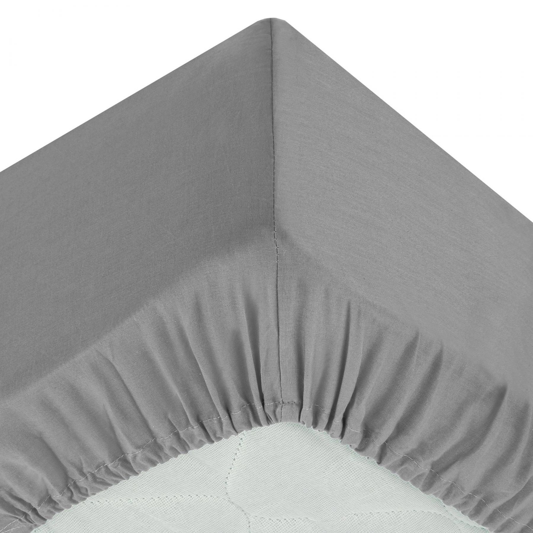 Atmosphera Prostěradlo s gumou, 160 x 200 cm, bavlna, šedé - EDAXO.CZ s.r.o.