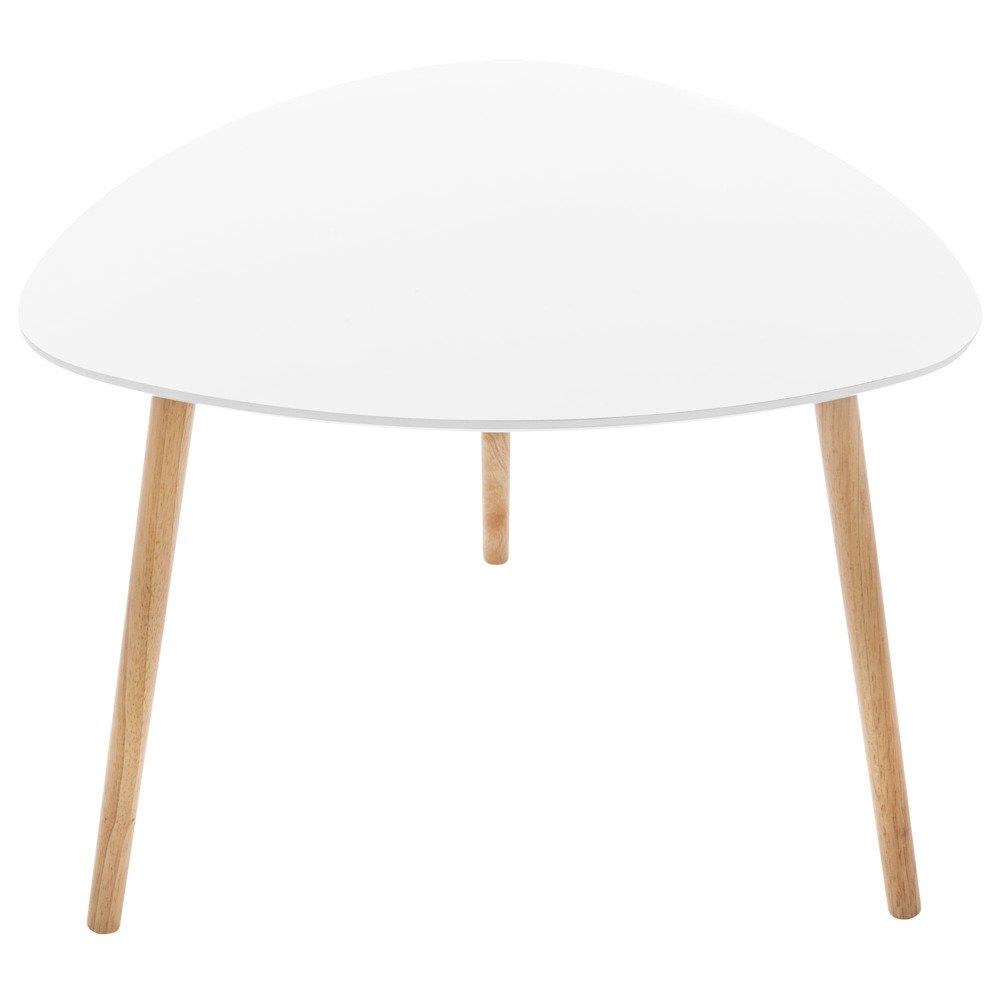 Atmosphera Univerzální kávový stolek v bílé barvě, na dřevěných nožkách, funkční a praktický - EDAXO.CZ s.r.o.
