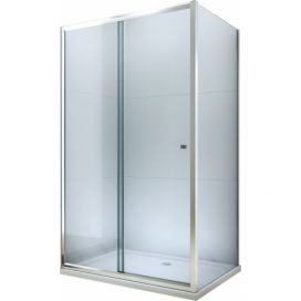 MEXEN - Apia obdélníkový sprchový kout 140x80 cm, transparent, chrom + vanička 840-140-080-01-00-4010