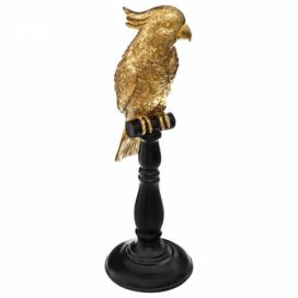 Atmosphera Dekorativní figurka z polyresinu, zlatý papoušek, výška 35,5 cm EDAXO.CZ s.r.o.