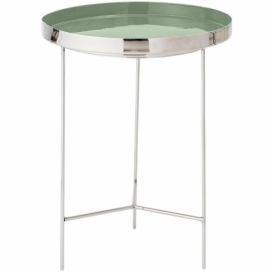 Zelený kovový odkládací stolek Bloomingville Sola 40 cm