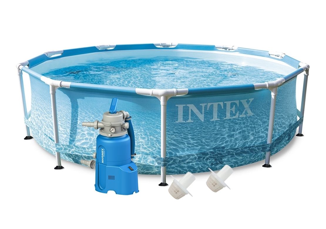 Intex | Bazén Florida 3,05x0,76 m s pískovou filtrací - motiv BEACHSIDE | 19900114 - Marimex