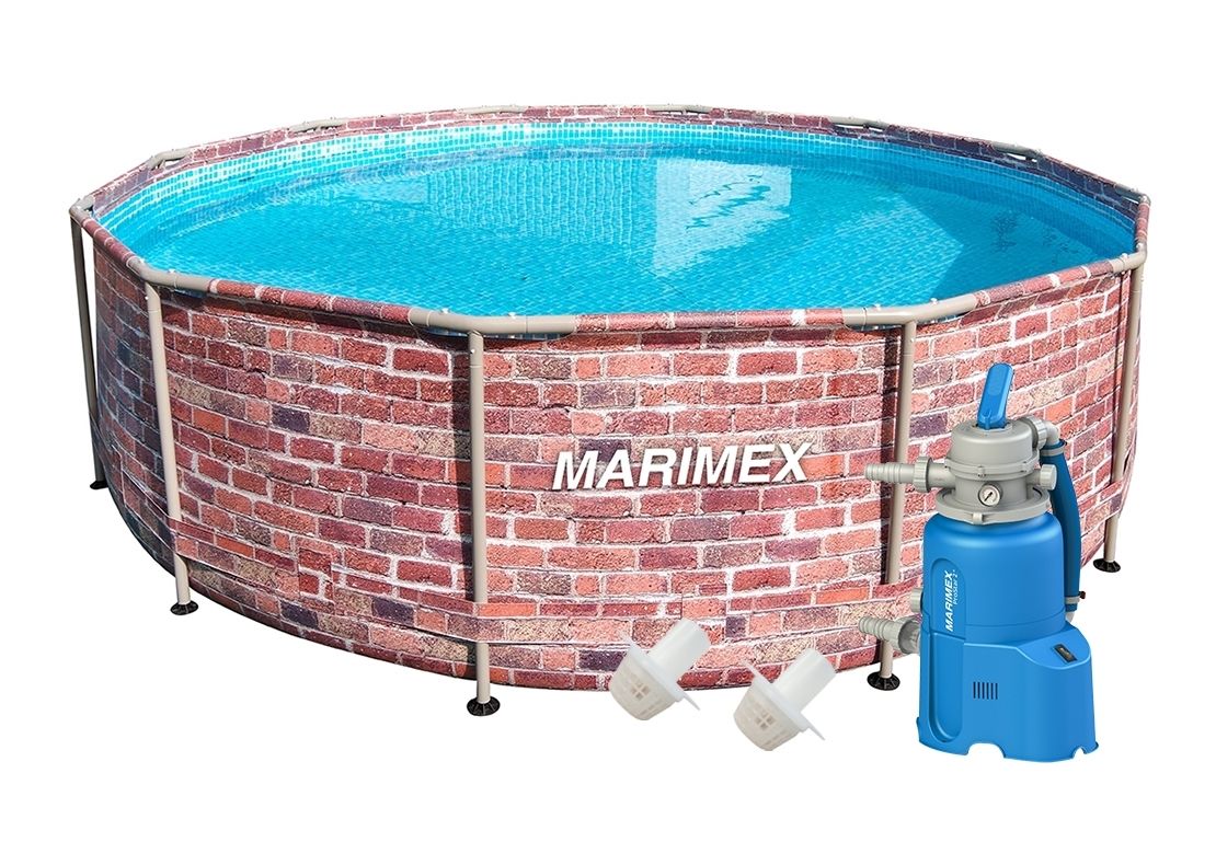 Marimex | Bazén Marimex Florida 3,66x0,99 m s pískovou filtrací - motiv CIHLA | 19900119 - Marimex
