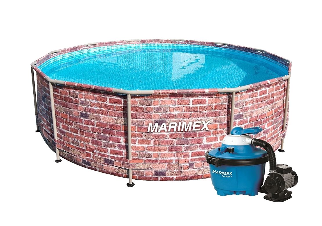 Marimex | Bazén Marimex Florida 3,66x0,99 m s pískovou filtrací - motiv CIHLA | 19900077 - Marimex