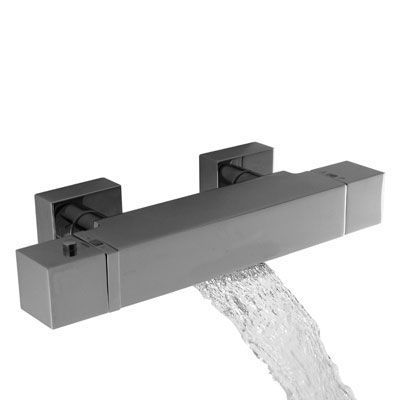 TRES - Termostatická baterie pro vanu–sprchu CUADROs kaskádou. Přepínač zabudovaný v regulaci průtoku. 107174 - Hezká koupelna s.r.o.