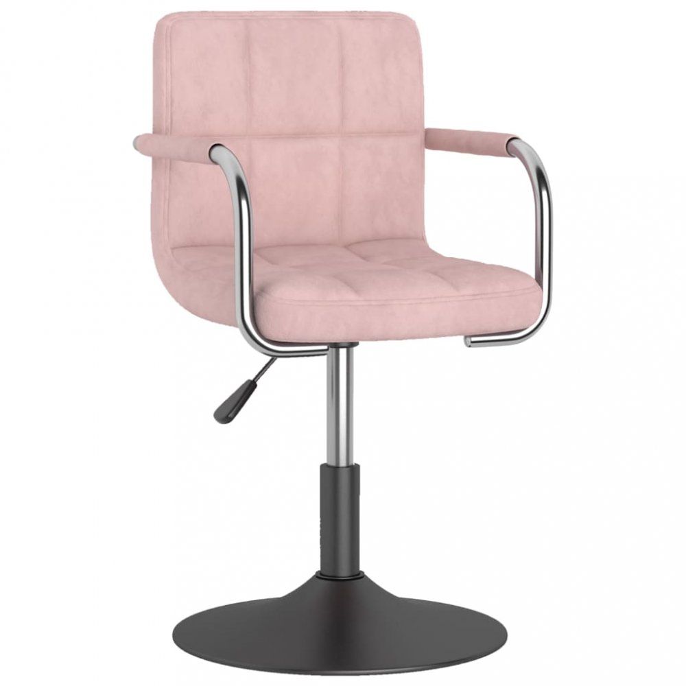 Otočná židle kov / samet Dekorhome Růžová - DEKORHOME.CZ