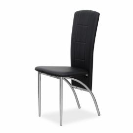 Židle, ekokůže / chrom, FINA 0000070776 Tempo Kondela Černá