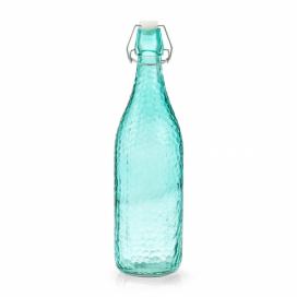 Zeller Skleněná láhev na nápoje se zapínáním, mořská barva, 1000 ml
