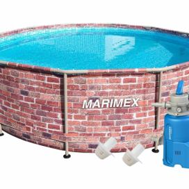 Marimex | Bazén Florida 3,66x0,99 m s pískovou filtrací - motiv CIHLA | 19900119