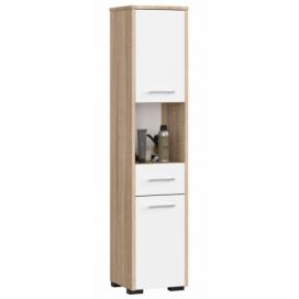 Ak furniture Koupelnová skříňka Fin II 30 cm sonoma/bílá