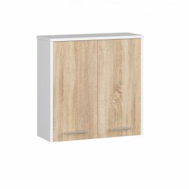 Avord Závěsná koupelnová skříňka Fin 60 cm bílá/sonoma